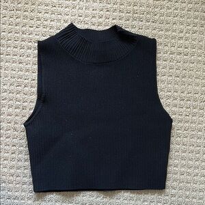 GLASSONS Ribbed Sleeveless top black size small